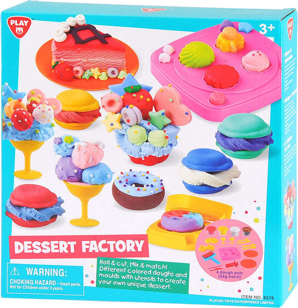 Speel toetjes fabriek kleiset, 4 kleipotjes