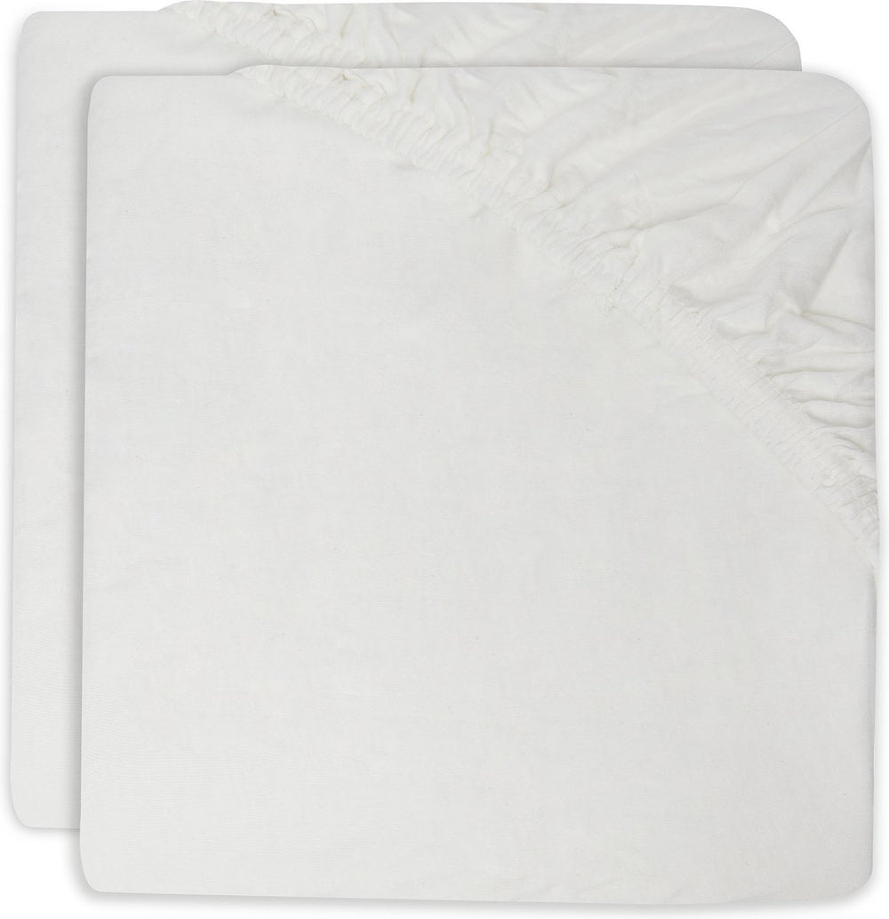 Jollein - hoeslaken wieg jersey 40 50x80 90cm - baby ledikant hoeslaken - zacht katoen - ivory - 2 stuks