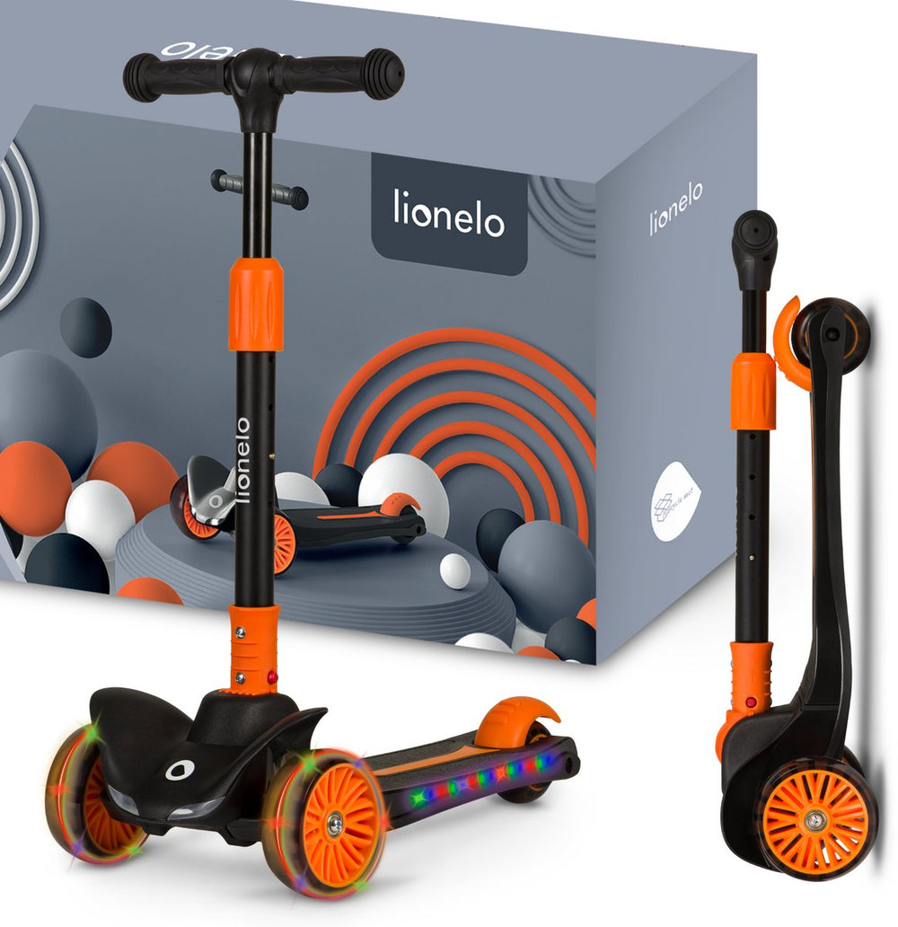 Lionelo timmy kinderstep - step voor kinderen vanaf 3 jaar - 3 wielen - tot 50 kg - verstelbaar stuur - led wielen verlicht deck - anti-slip platform - opvouwbaar - geen montage nodig