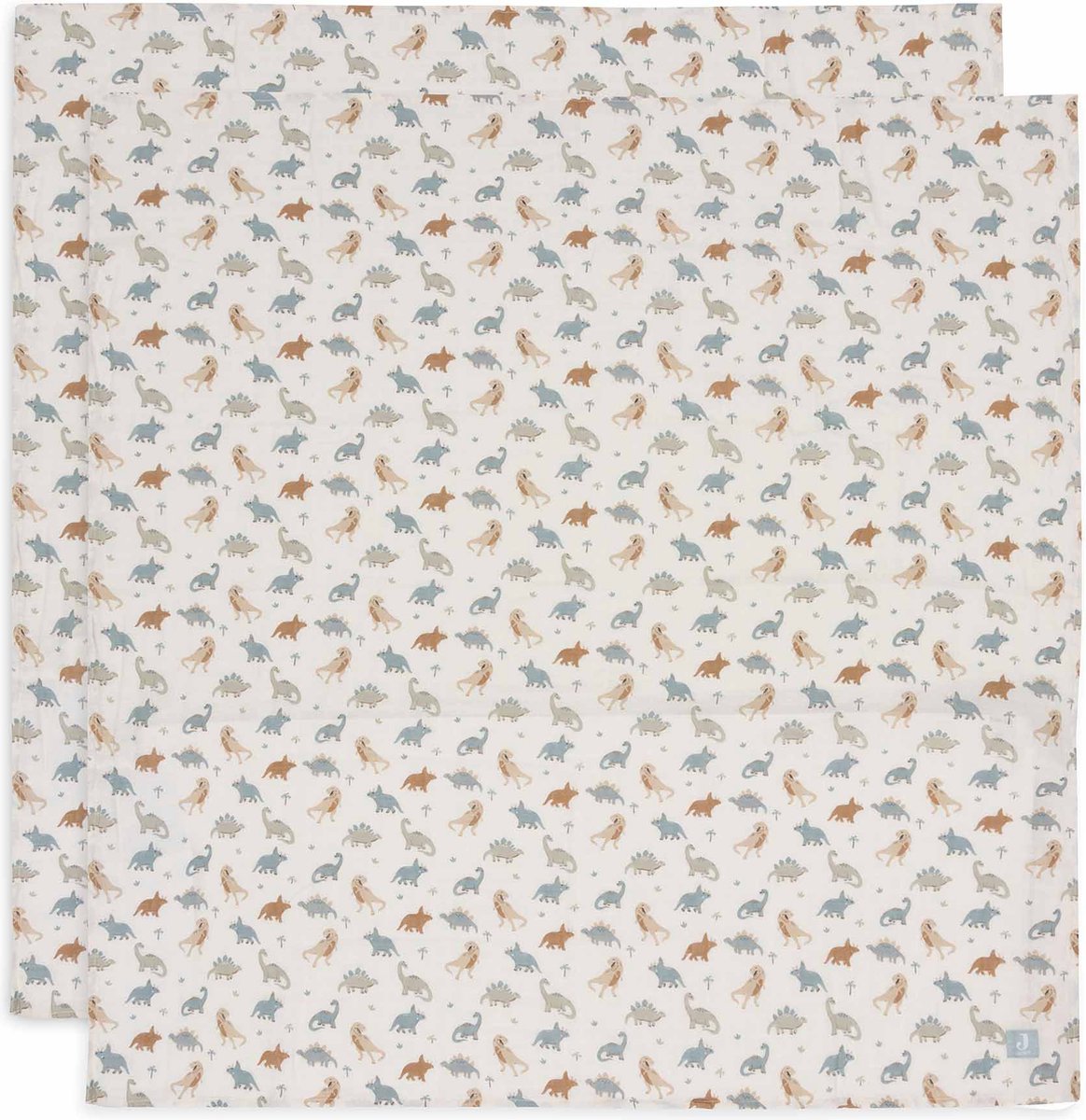 Jollein - hydrofiele doek large 115x115cm - inbakerdoek - zacht katoen - 2 stuks - roarsome