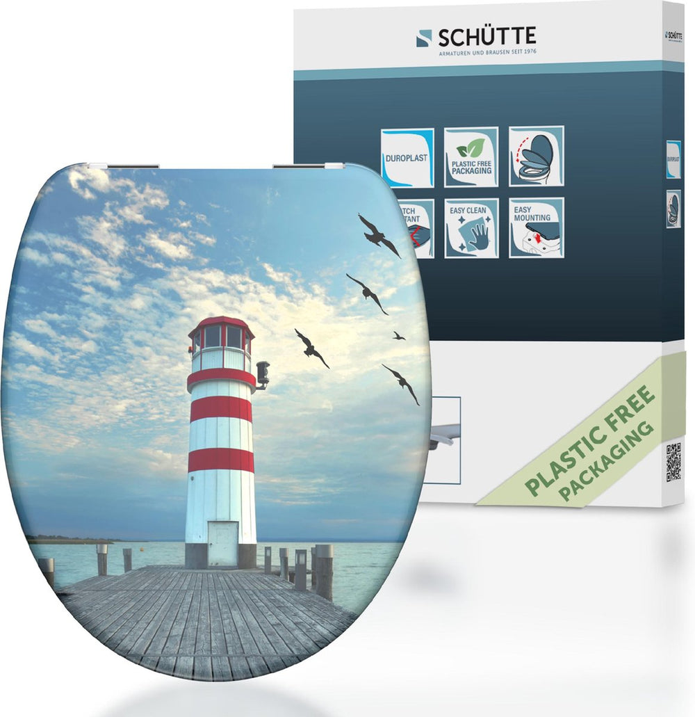 Schütte toiletbril met soft-close vuurtoren