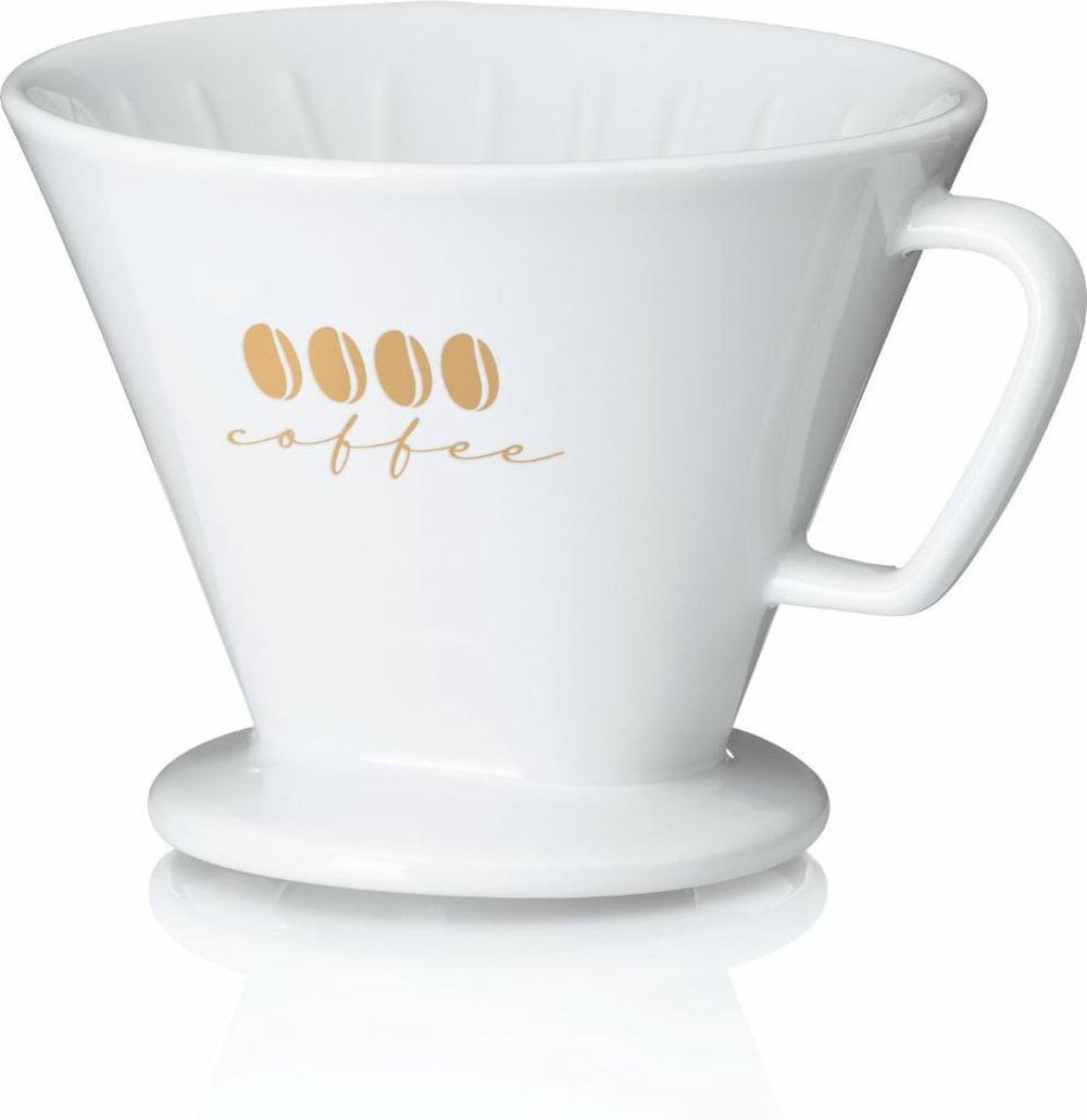 Kela koffiefilterhouder l, porselein, wit - | excelsa