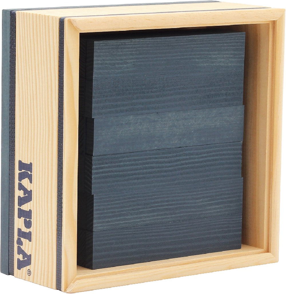 Kapla - kleur - constructiespeelgoed - donkerblauw - 40 plankjes
