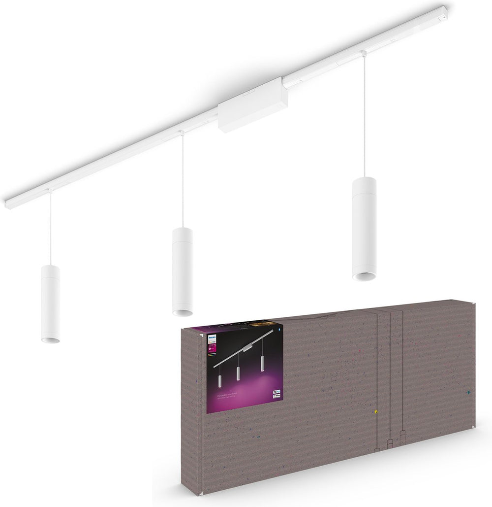 Philips Hue Perifo track lighting ceiling - white and color light - 3 pendant lights - white - basic set