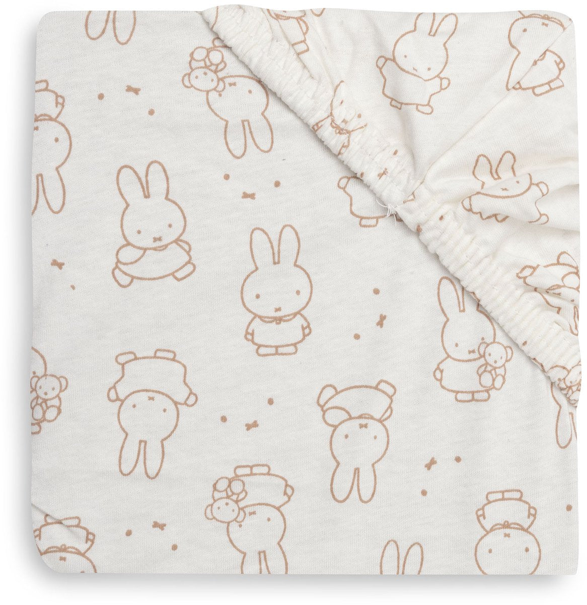 Jollein hoeslaken jersey 60x120cm miffy moments light terra