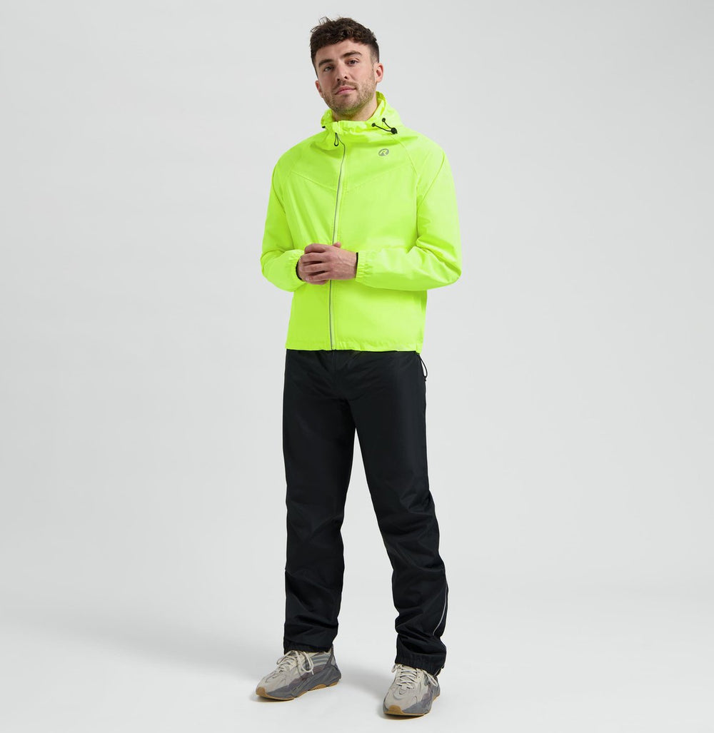 Rogelli commuter core dames en heren regenpak - waterdicht - zwart fluor