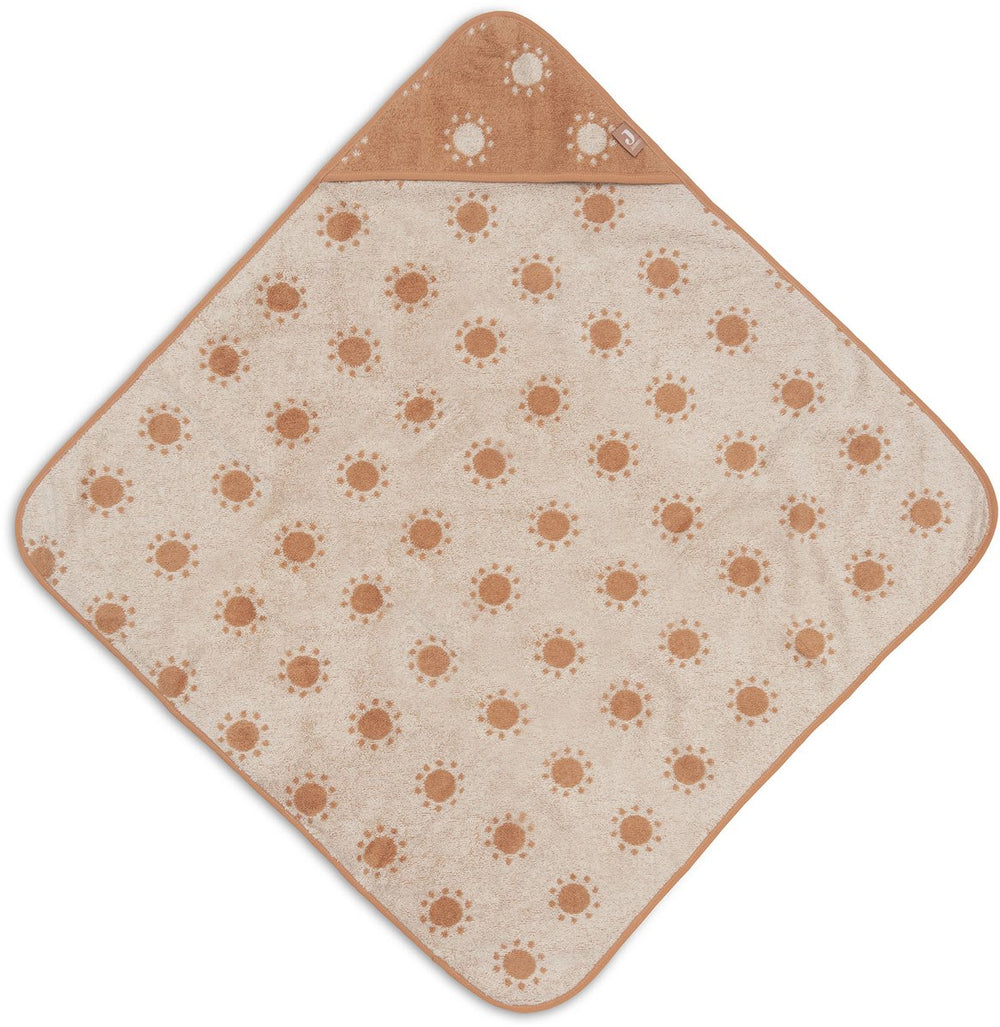 Jollein badcape baby - jersey badstof - 75x75 cm - jacquard - sun