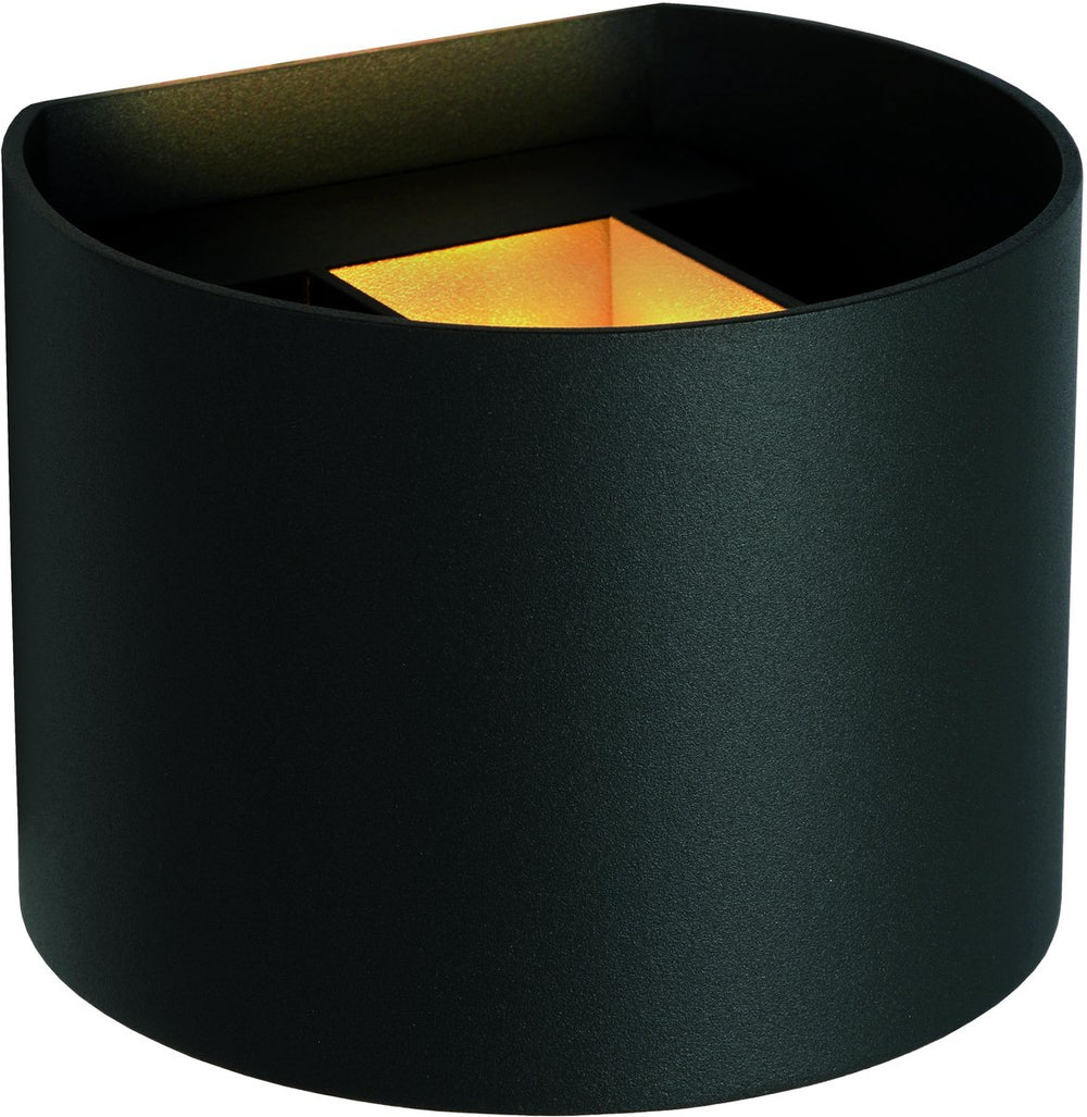 Lucide axi - wandspot wandlamp badkamer - led - 2x3,5w 2700k - ip54 - verstelbare stralingshoek - zwart