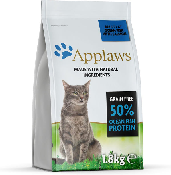 Applaws oceaanvis en zalm - kat - droogvoer - 1,8 kg