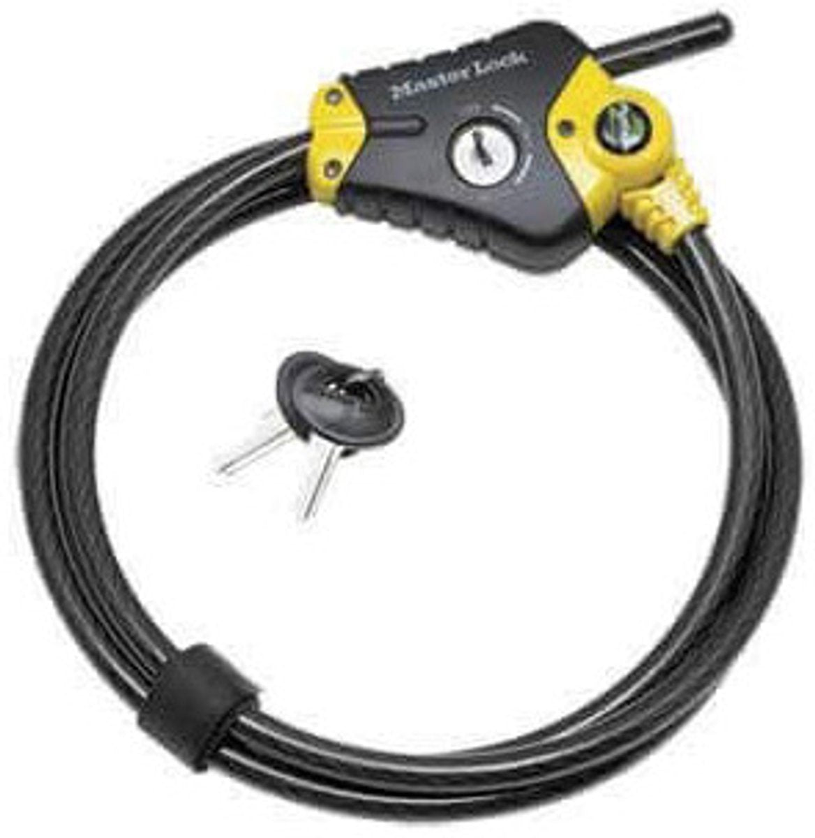 Masterlock python - kabelslot - 180cm x 10mm - 4 sleutels - zwart