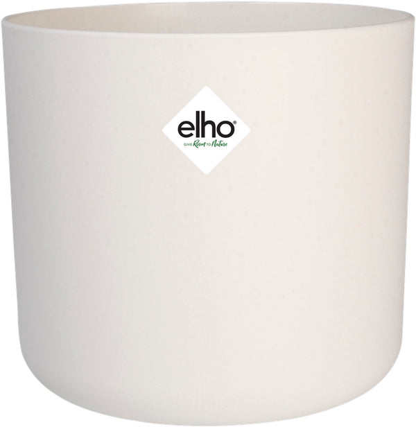 Elho b.for soft rond 18 - bloempot voor binnen - 100% gerecycled plastic - ø 18.3 x h 16.7 cm - wit