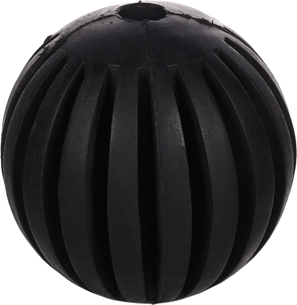 Flamingo hondenspeelgoed – gladiator bal zwart ø7,5cm – stuiterende speelbal van sterk rubber – apporteer- en kauwspeeltje voor honden
