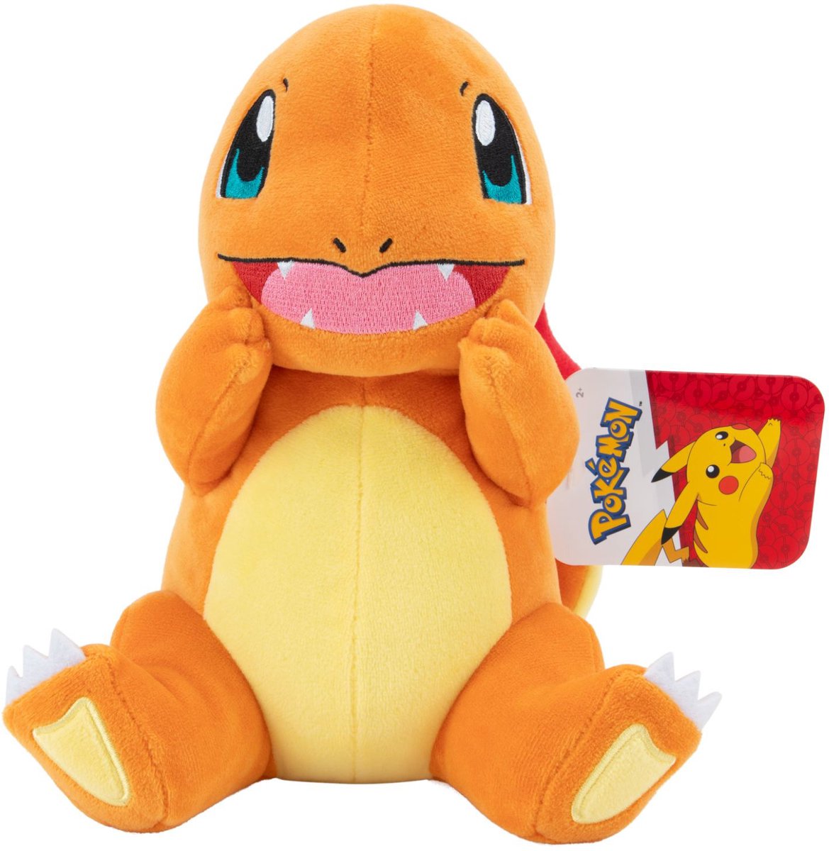 Jazwares pokémon knuffel pluche charmander, 20cm