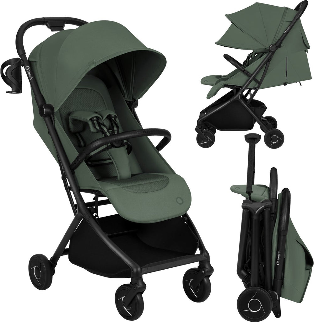 Lionelo sia buggy - ultralichte wandelwagen 5,9 kg – ultracompact 18x51x49 cm – eénhandbediening – click ride rem – ingrip harnassysteem – dri-seat – inclusief muskietennet draagriem