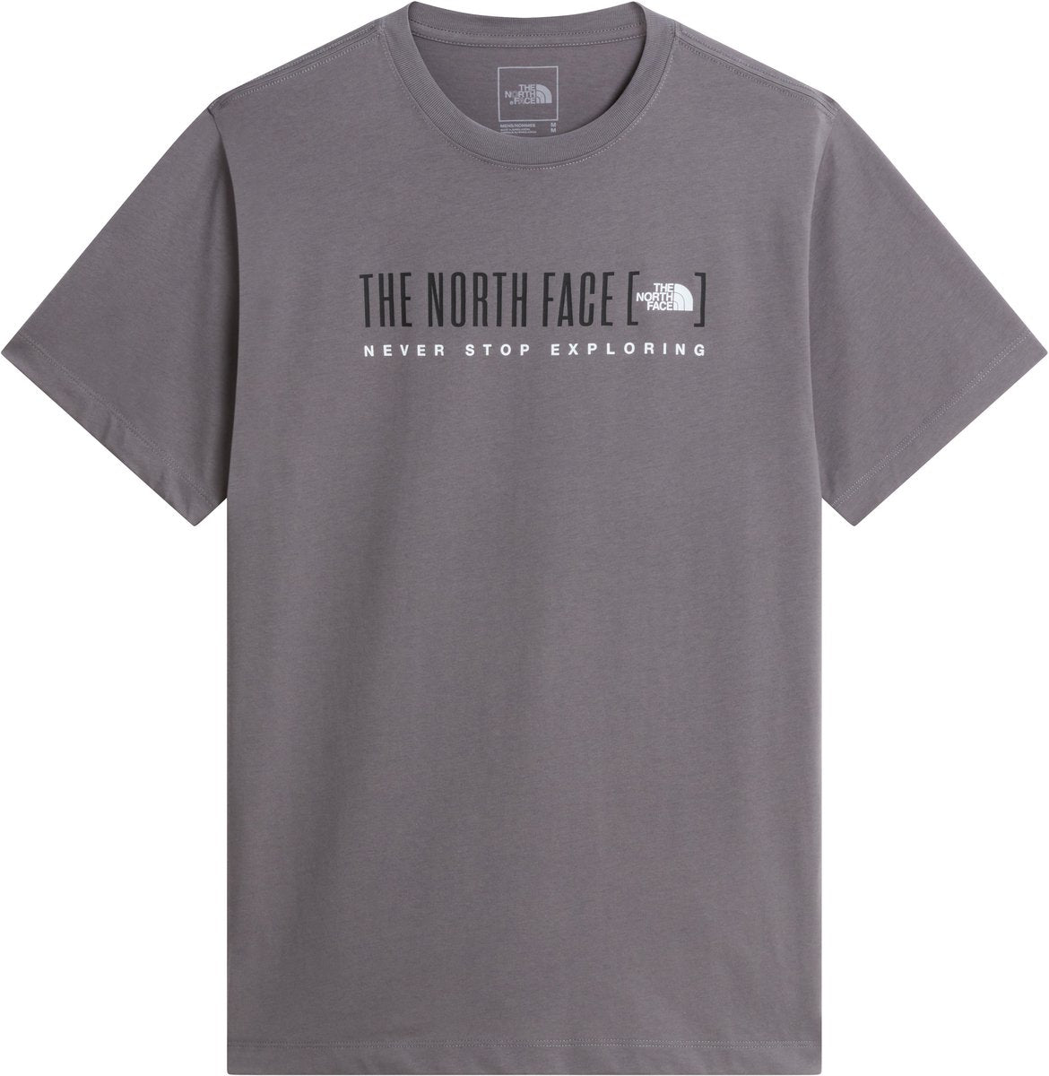 The north face m bracket logo regular ss tee heren outdoorshirt - smoked pearl