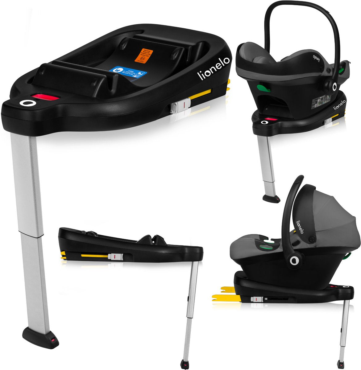 Lionelo lemmy i-size base - isofix autostoel basis - met stabilisatiepoot - geschikt voor lemmy autostoel