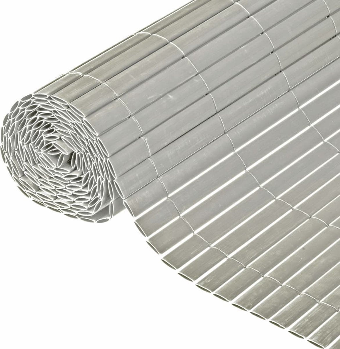 Nature - tuinscherm - dubbelzijdig - 1.5 x 3m - pvc - grijs - zeer goede afscherming