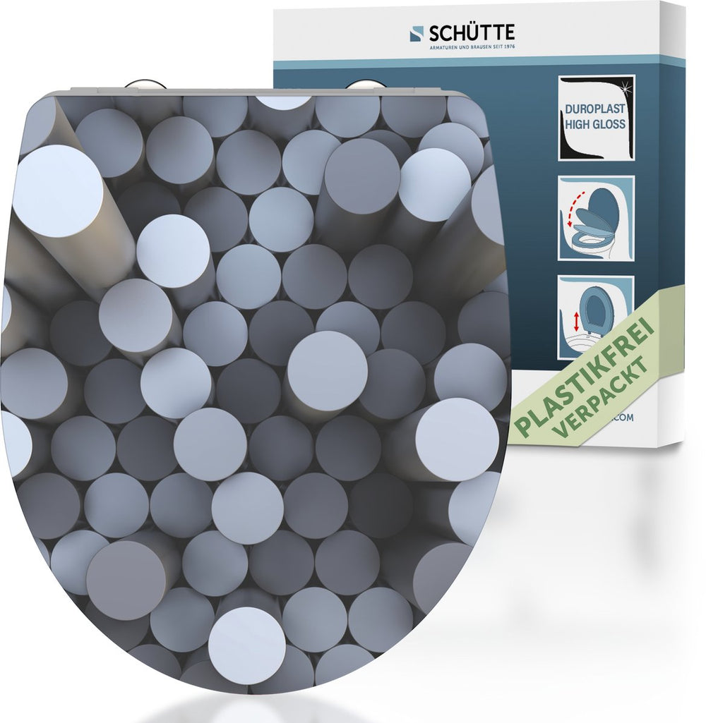 SCHÜTTE SCHÜTTE Toiletbril met softclose snelsluiting hoogglans RONDE DIPS