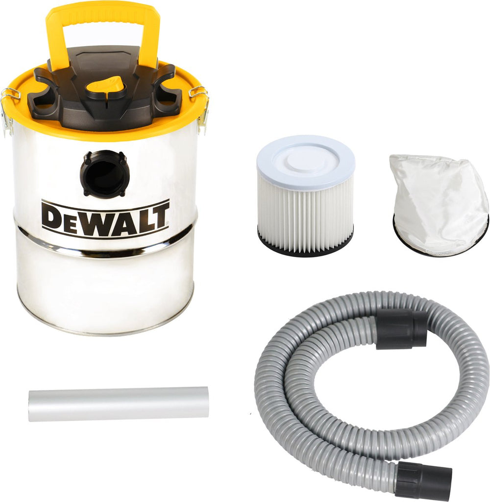 Dewalt dxv15a stofzuiger - 15 liter - 600 watt - roestvrij staal - waterdichte aan- en uitknop