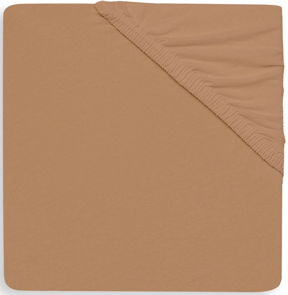 Jollein - baby hoeslaken jersey (biscuit) - katoen - hoeslaken wieg - 40 50x80 90cm