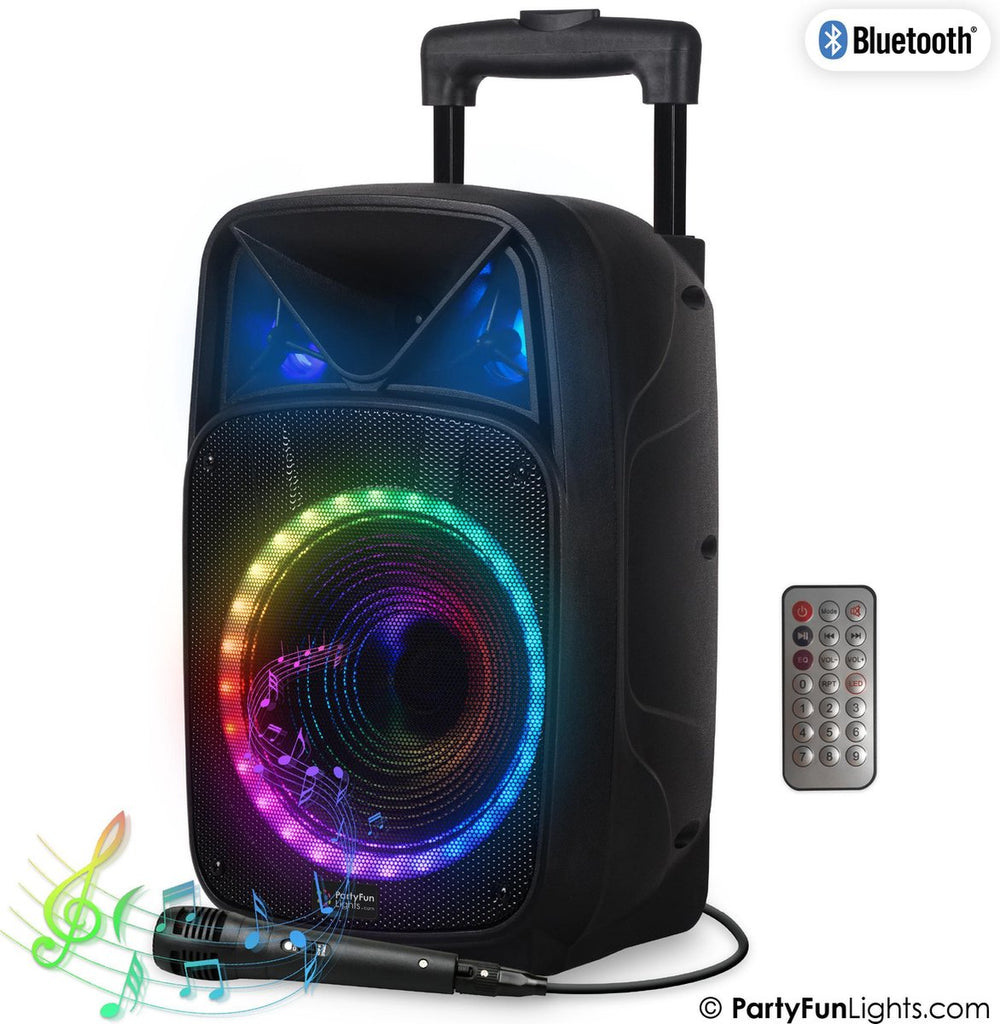 Partyfunlights bluetooth karaoke party speaker - party verlichting - microfoon - afstandsbediening