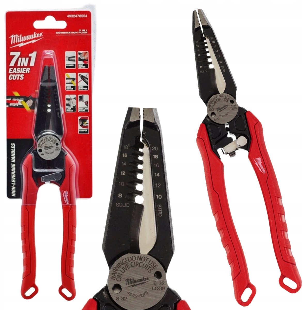 Milwaukee 7 in 1 combinatie tang 230 mm - 4932478554