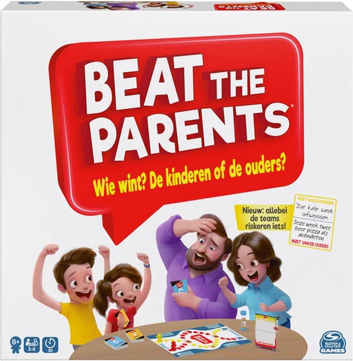 Spin master beat the parents - klassiek triviaspel voor het hele gezin - nederlandse versie