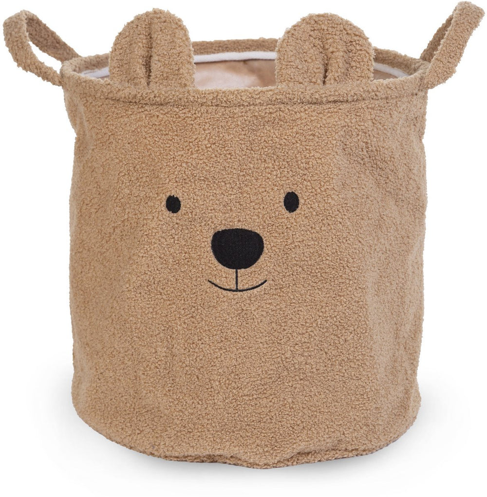 Childhome - opbergmand - 40x40x40 cm - teddy - bruin - speelgoedmand - wasmand