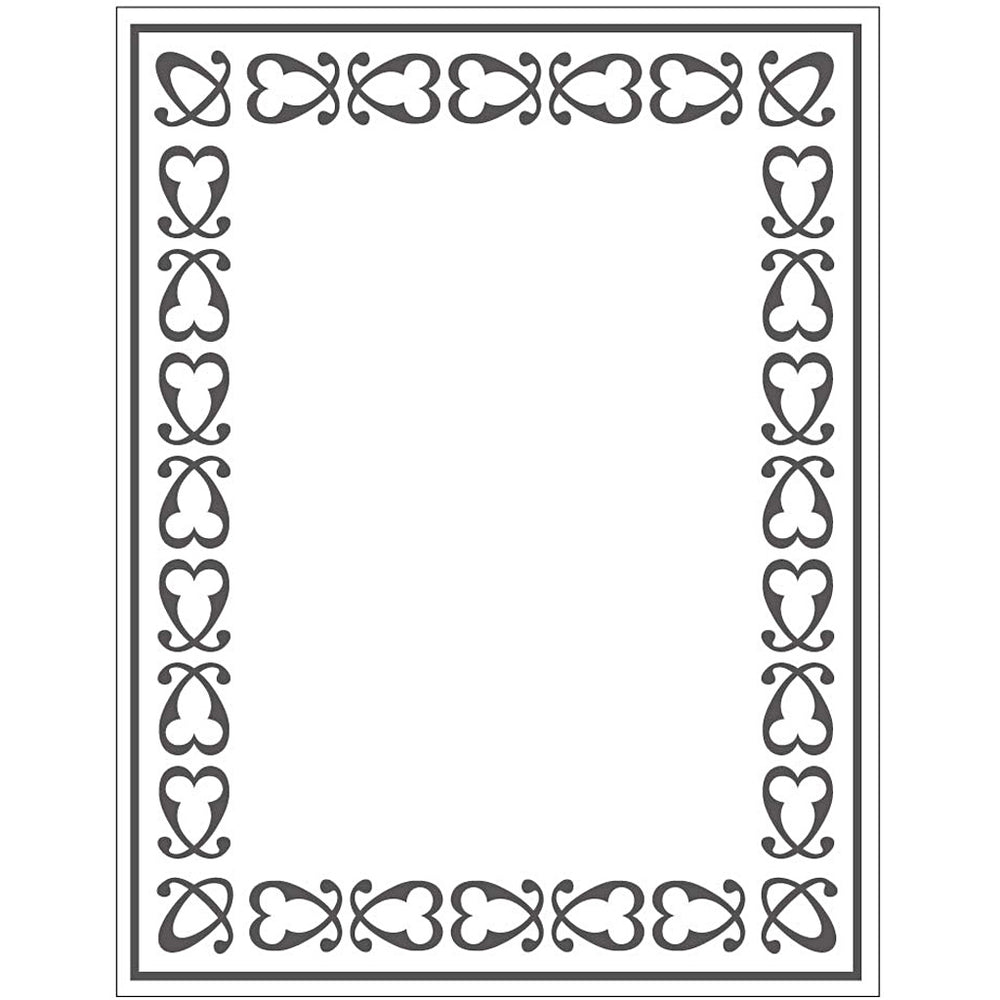 Embossing folder , lijst, afm 11x14 cm, dikte 2 mm, 1 stuk
