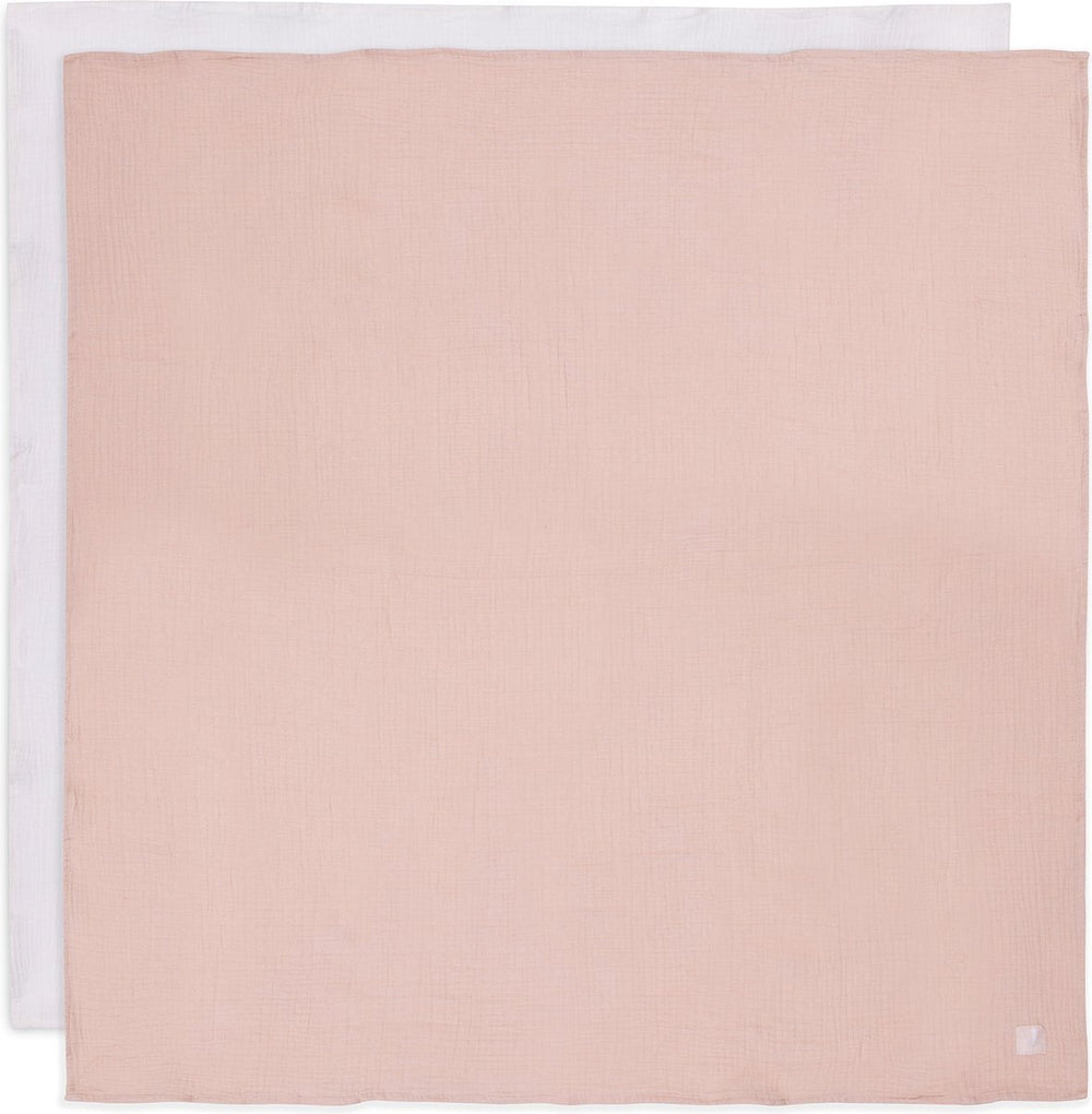 Jollein hydrofiele doek large - 115x115cm - wild rose ivory - 2pack