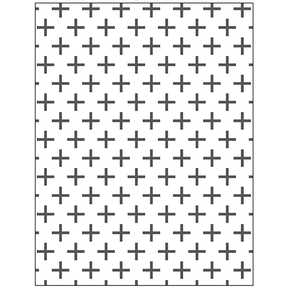 Embossing folder , kruizen, afm 11x14 cm, dikte 2 mm, 1 stuk