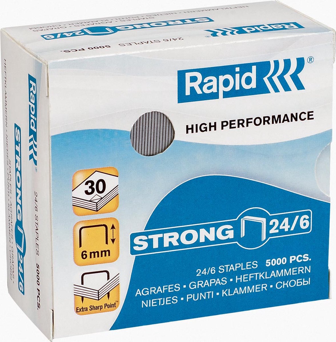 Rapid nieten 24 6 mm strong 5.000 st., box