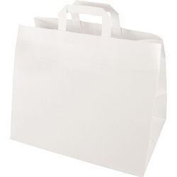 Draagtas papstar met handvat 270 x320x170mm kraftpapier wit