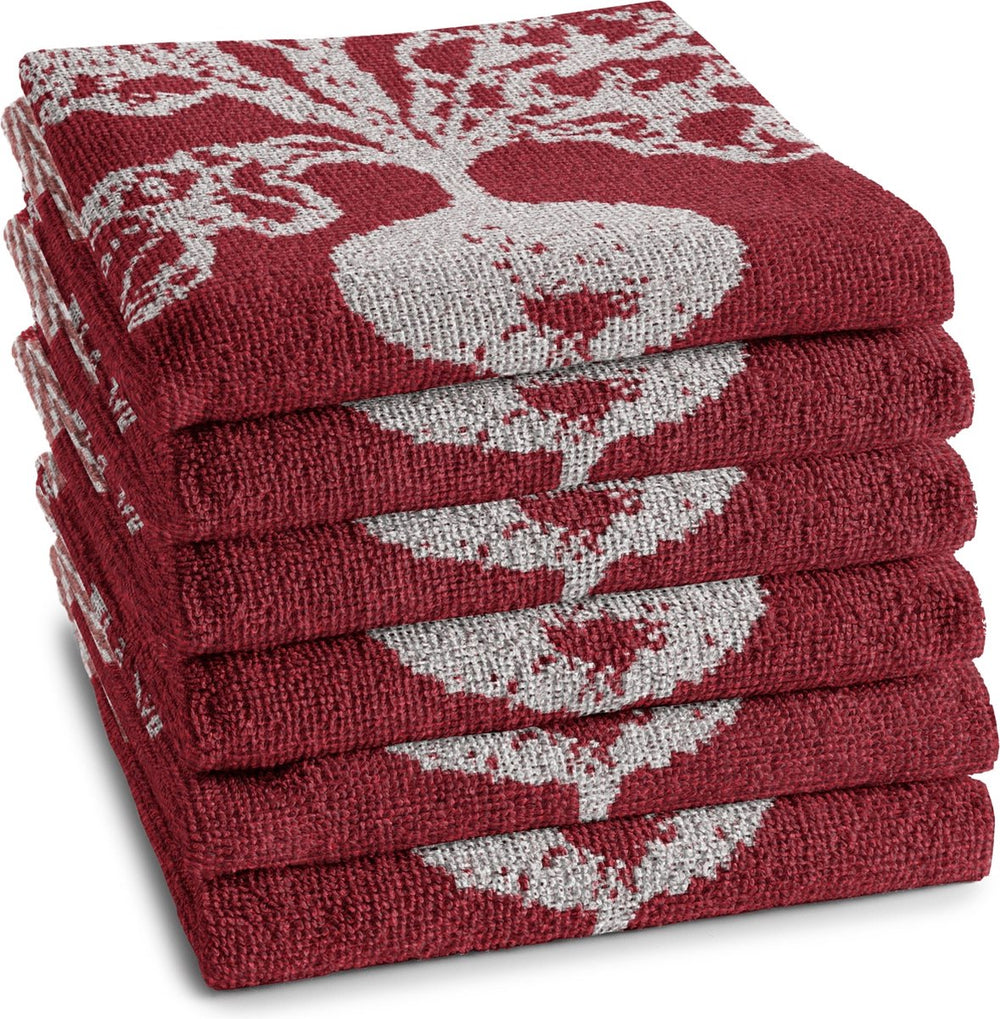 Ddddd - radish - keukendoek - rood - 6 stuks