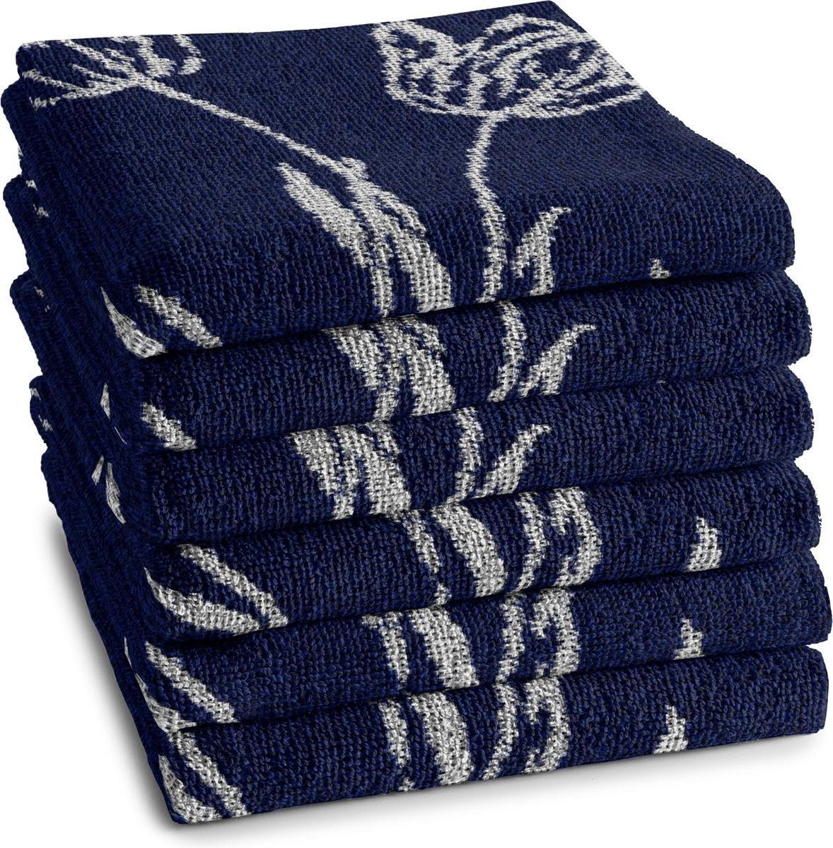 Ddddd lisse - keukendoek - blauw - 6 stuks