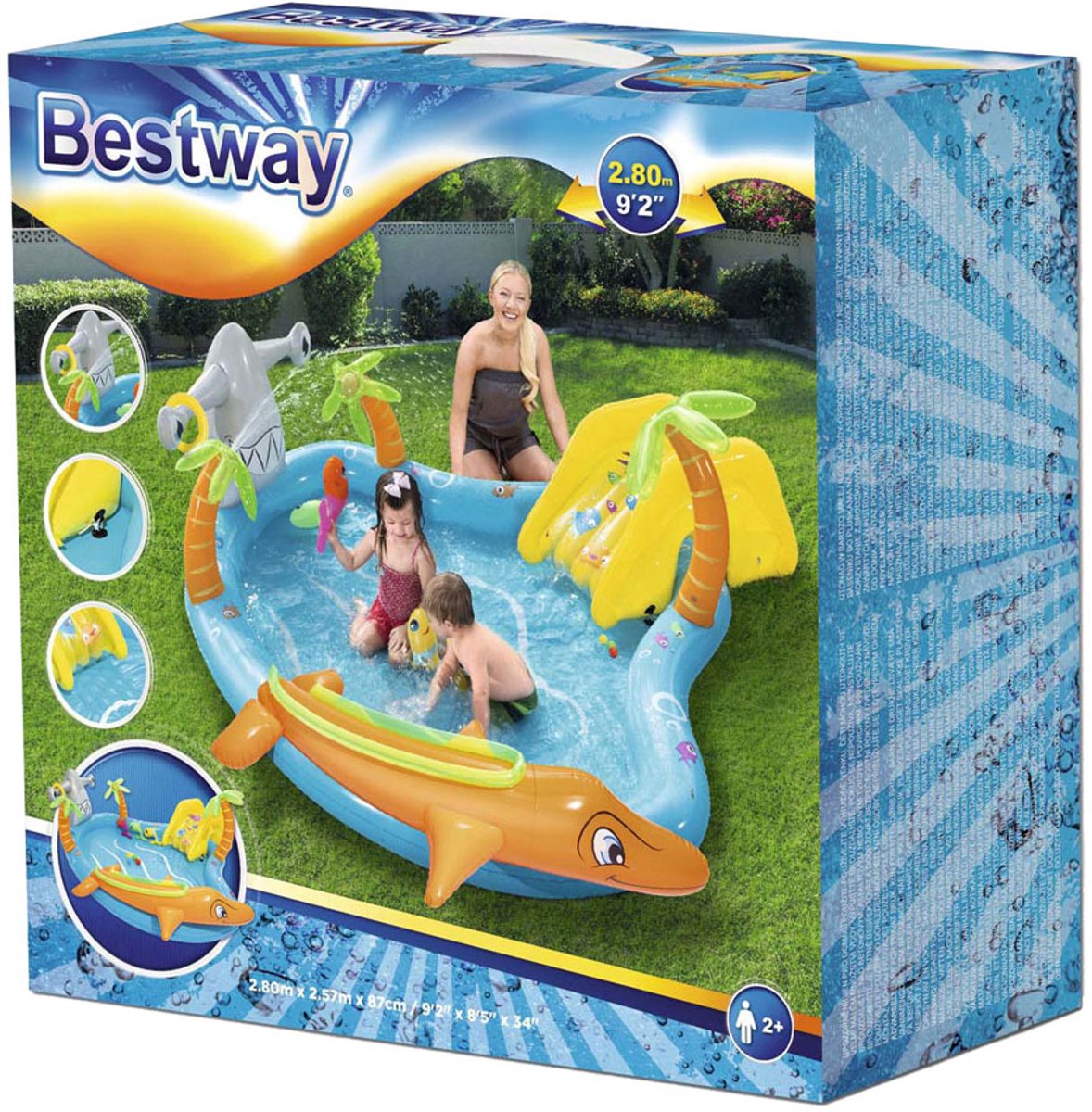 Bestway speelcentrum speel zwembad zee leven, 280cm