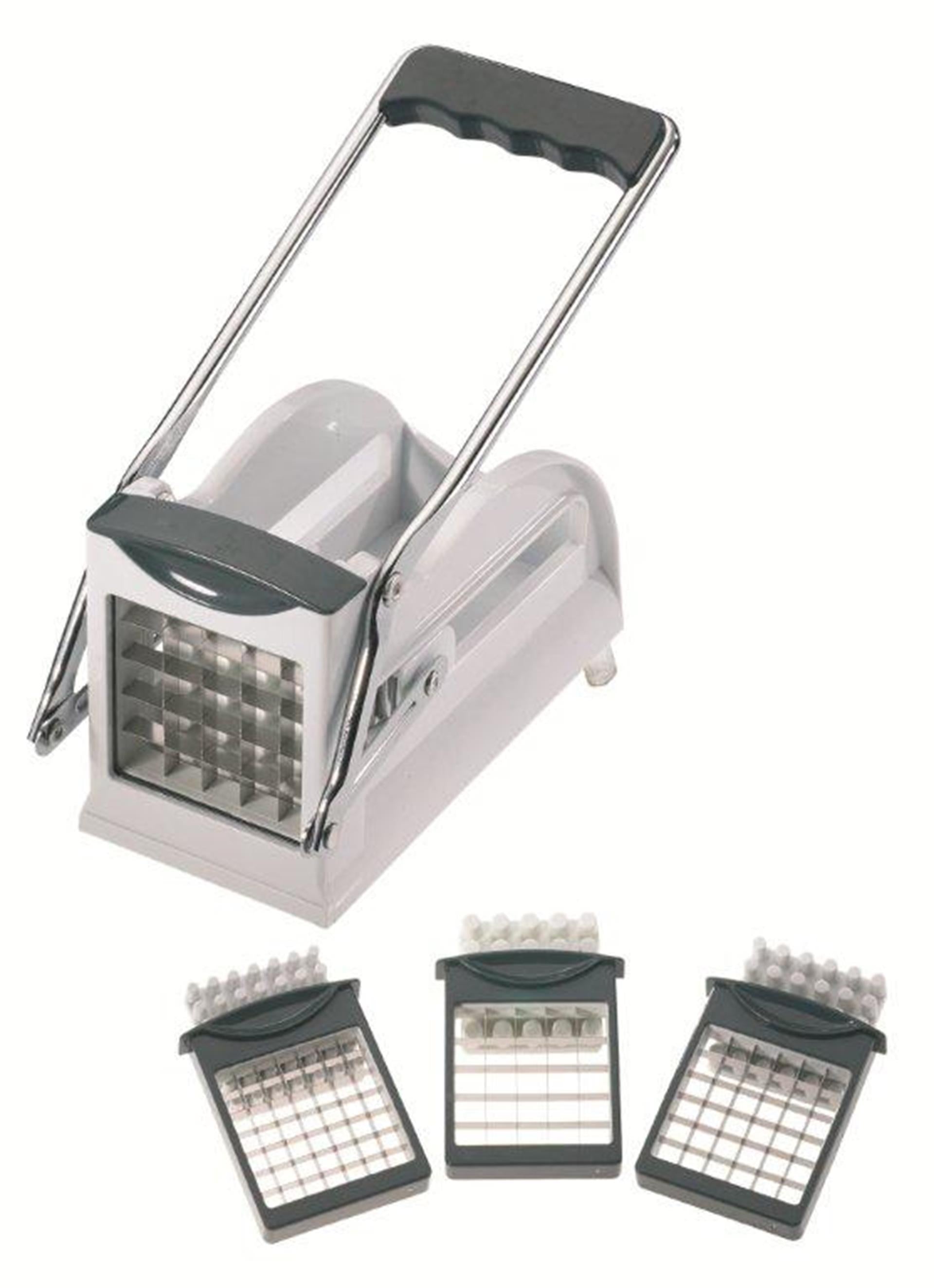 Westmark frietsnijder met 3 snijramen en stempel, easy stix, wit antraciet, 11802260