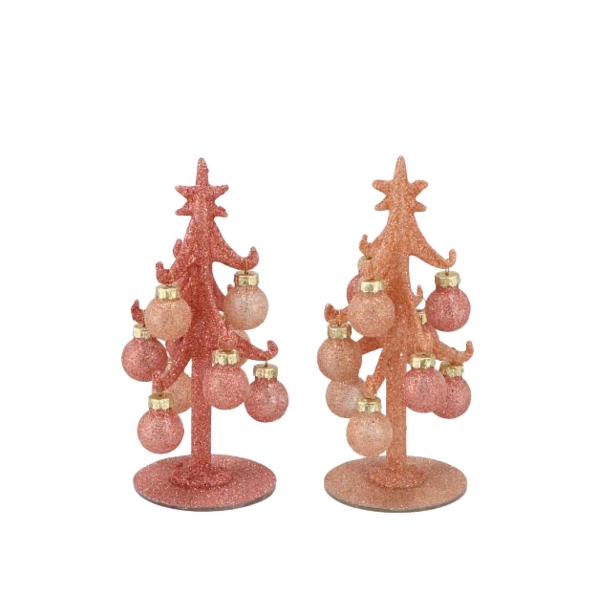 Kerstboom sparkly nude 15cm 2 assorti