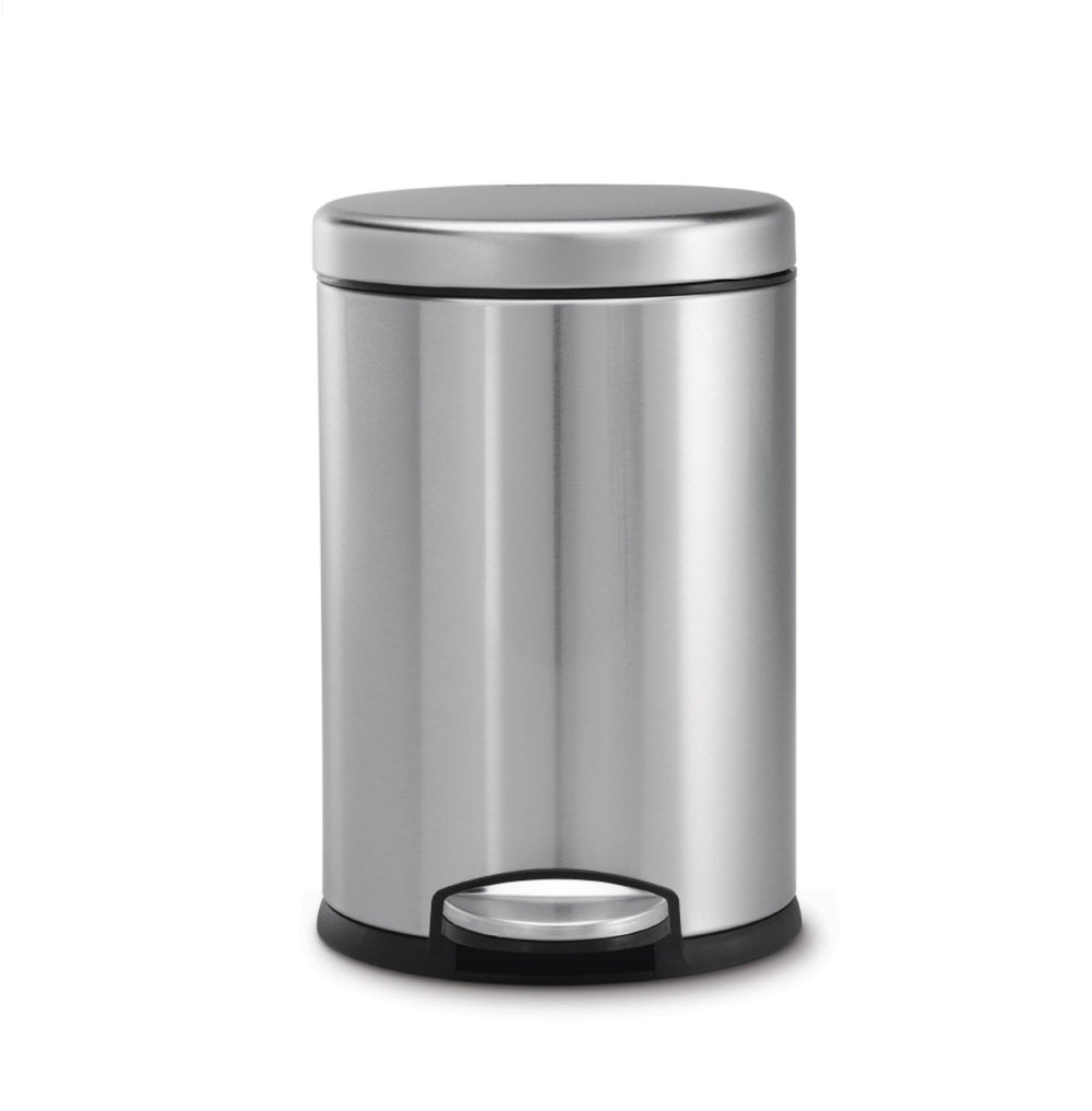 Simplehuman prullenbak rond 4,5 l - zilver - rvs