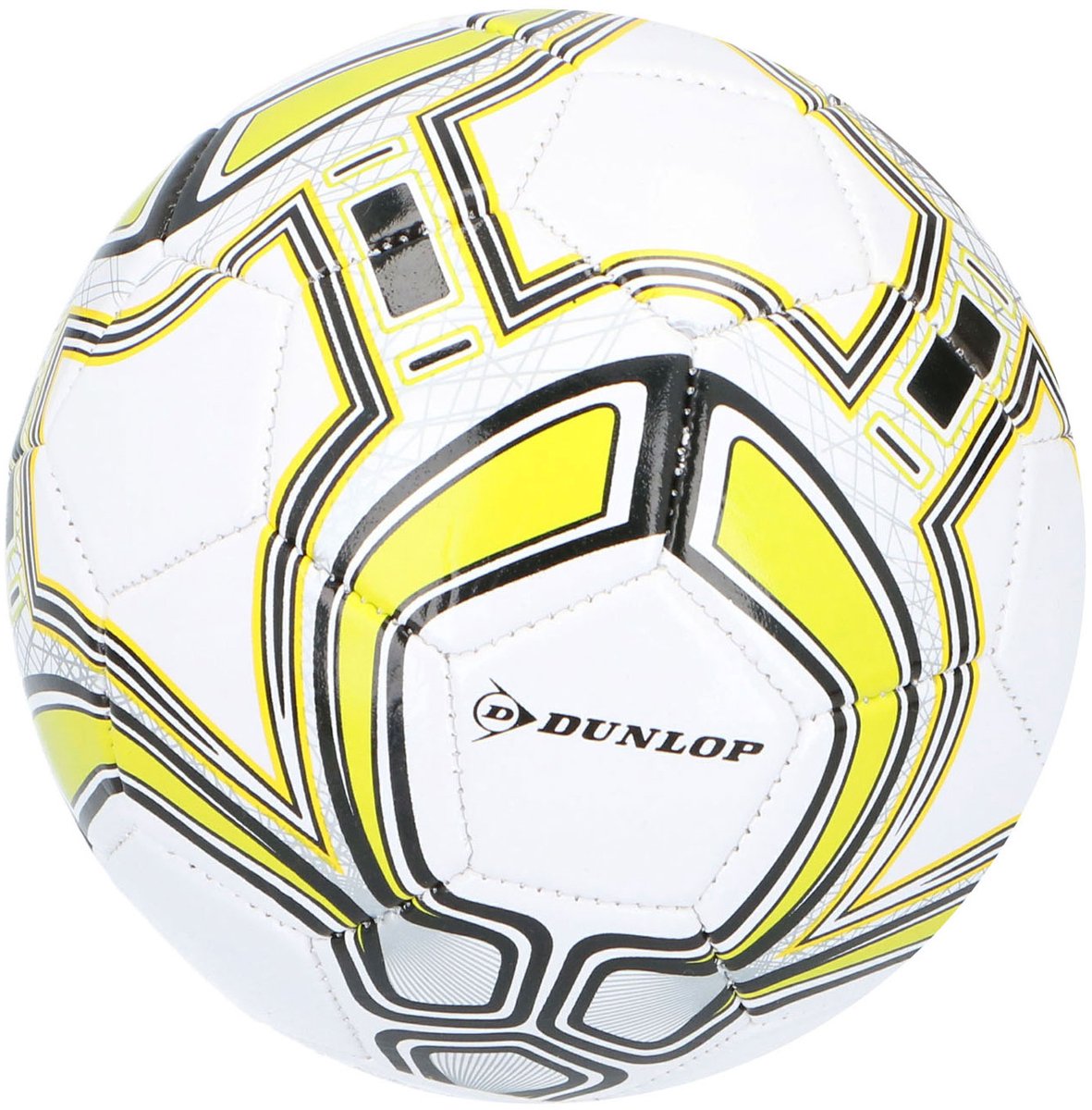 Unbranded Dunlop Football Size 2 - Small Football for Training and Recreational Use - Football with Classic Panel Design - White with Various Patterns - 1 Random Color Variant