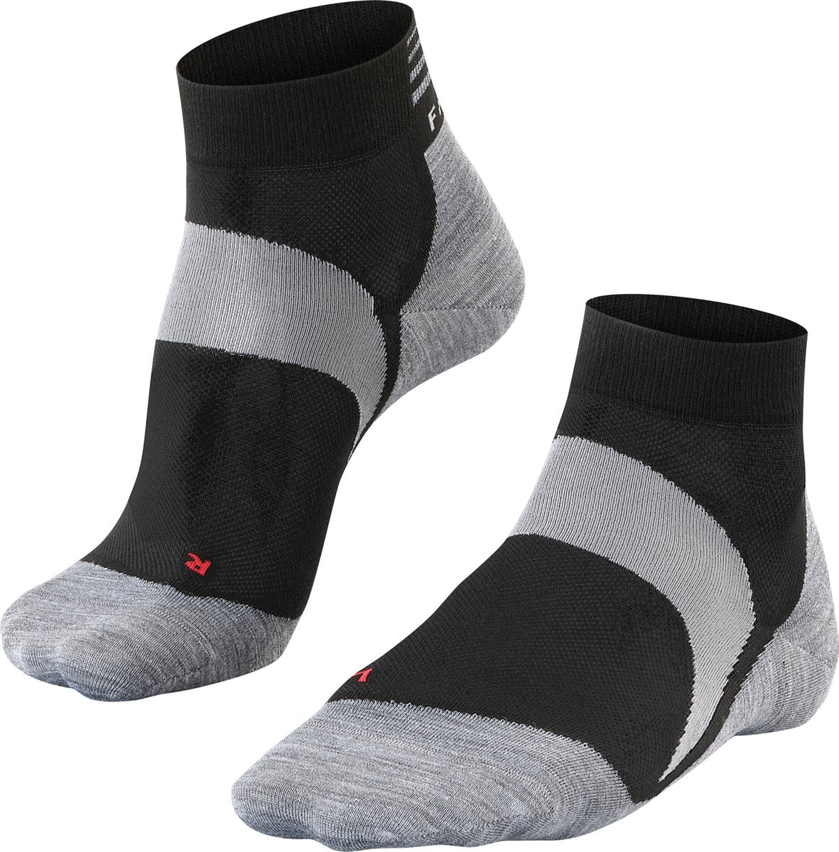 Falke bc6 short anti-blaar lyocell functioneel materiaal fietssokken unisex zwart - maat 46-48