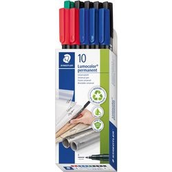 Permanentmarker staedtler 318 b10 fijn kleurenassortiment