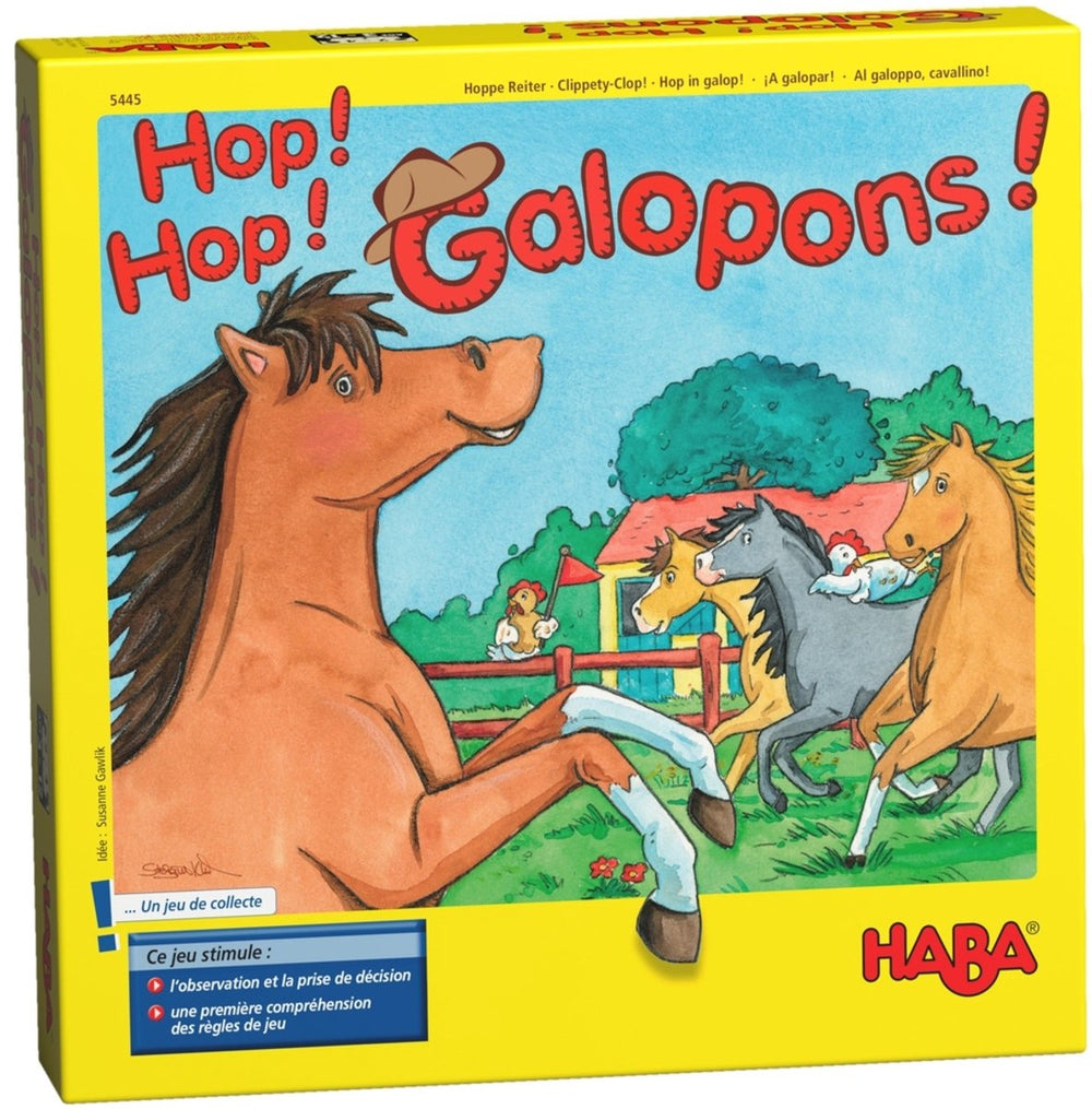 Haba speelgoed | wooden toys - !!! jeu - hop! hop! galopons! (frans) = duits 4321 - n