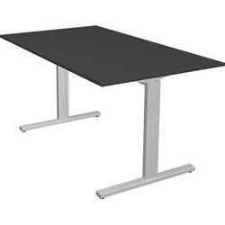 Bureau kerkmann 11021013 in hoogte verstelbaar antraciet, zilver