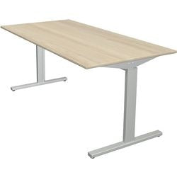 Bureau kerkmann 11020650 in hoogte verstelbaar esdoorn, zilver