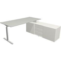 Hoekbureau kerkmann form 2 wit, zilver