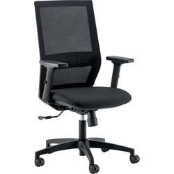 Bureaustoel theo 1lika05tyc hout, kunststof, metaal, stof zwart