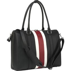 Laptoptas socha so-bb-red-stripe-17 kunstleer zwart