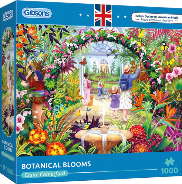 Gibsons - botanical blooms (door claire comerford) - 1000 stukjes 68×49cm (b×h) - legpuzzel voor volwassenen