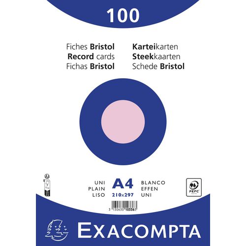 Indexkaarten exacompta 10336e roze papier